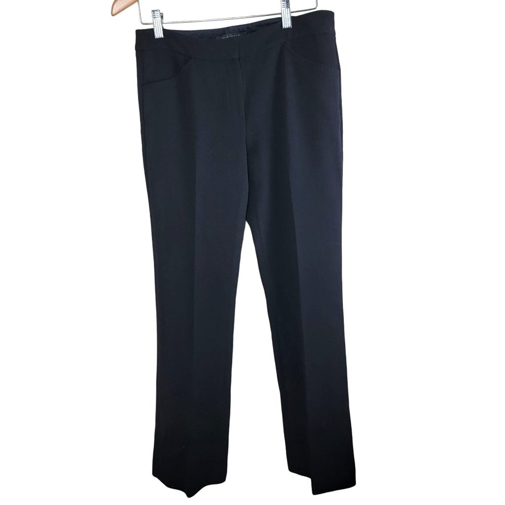 Elie Tahari Women Woven Virgin Wool Straight Leg Trouser Pants Black size 6 - Picture 8 of 8